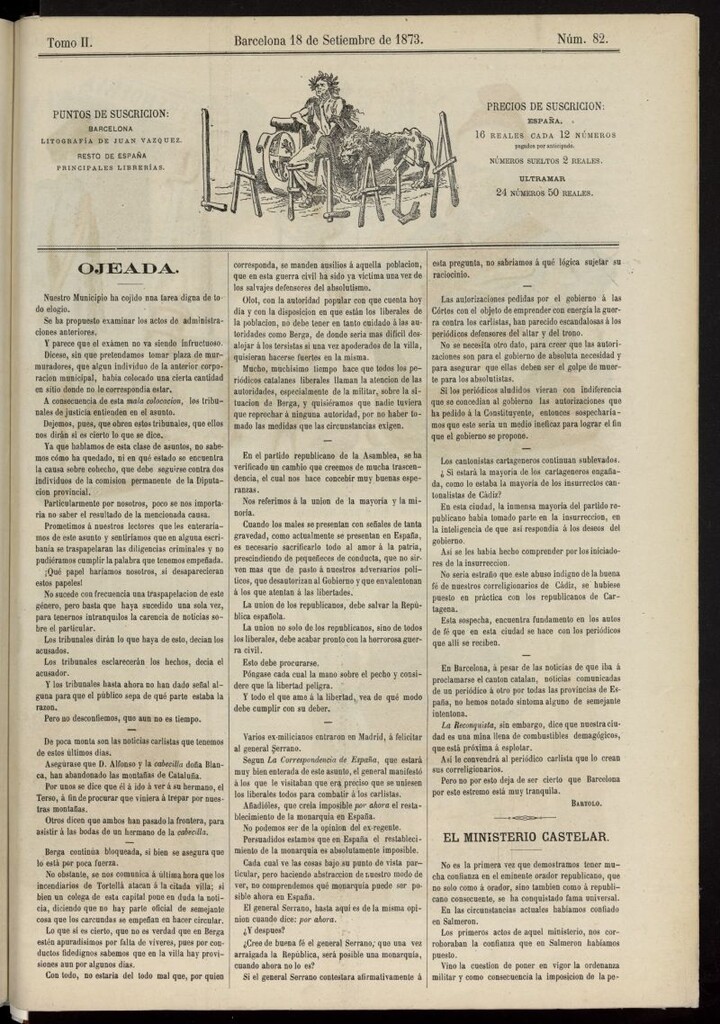 Miniatura de La Flaca del 18 de septiembre de 1873, nº 82
