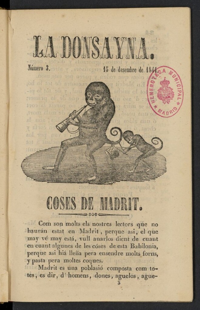 Miniatura de La Donsayna del 15 de diciembre de 1844, nº 3