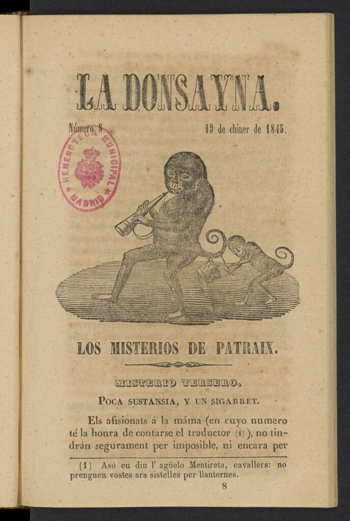 Miniatura de La Donsayna del 19 de enero de 1845, nº 8