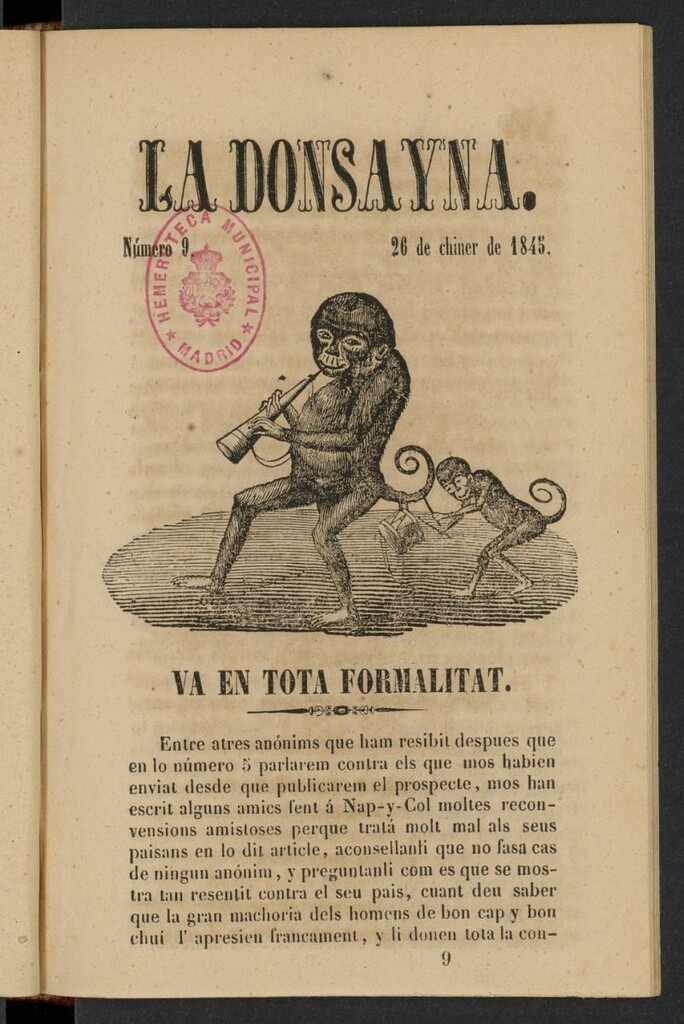 Miniatura de La Donsayna del 26 de enero de 1845, nº 9
