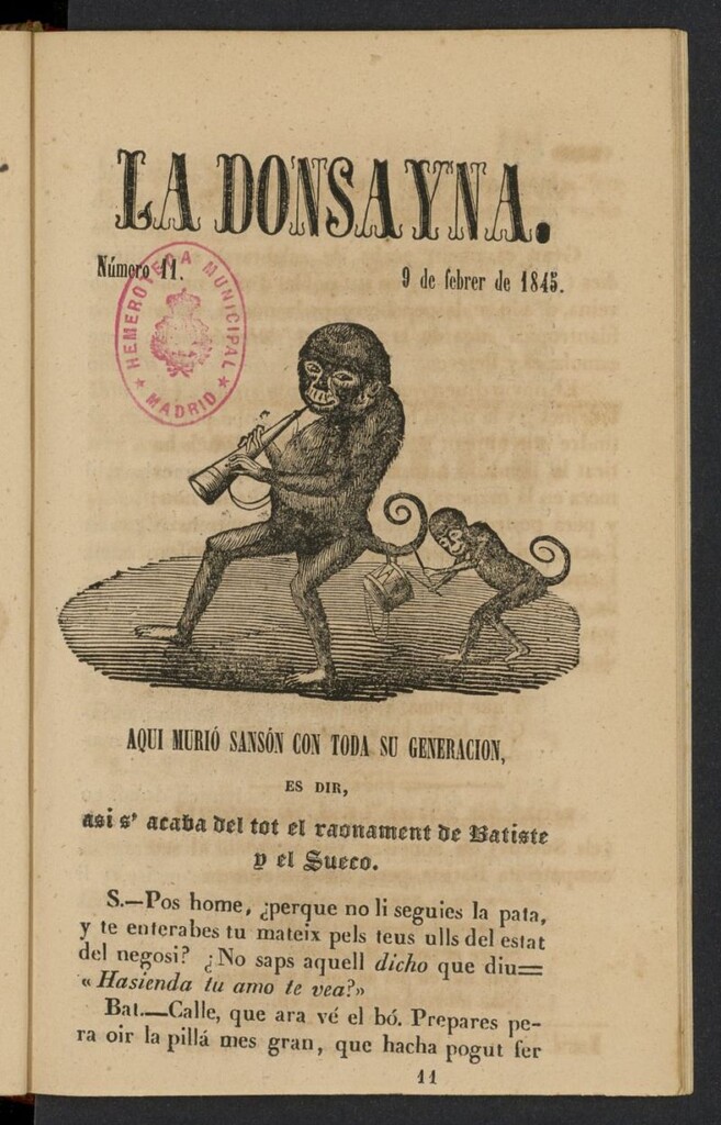 Miniatura de La Donsayna del 9 de febrero de 1845, nº 11