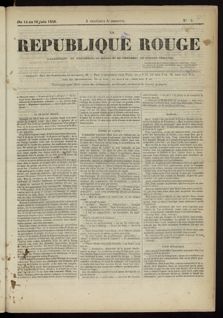 Miniatura de La République rouge del 13 al 16 de junio de 1848, nº 3