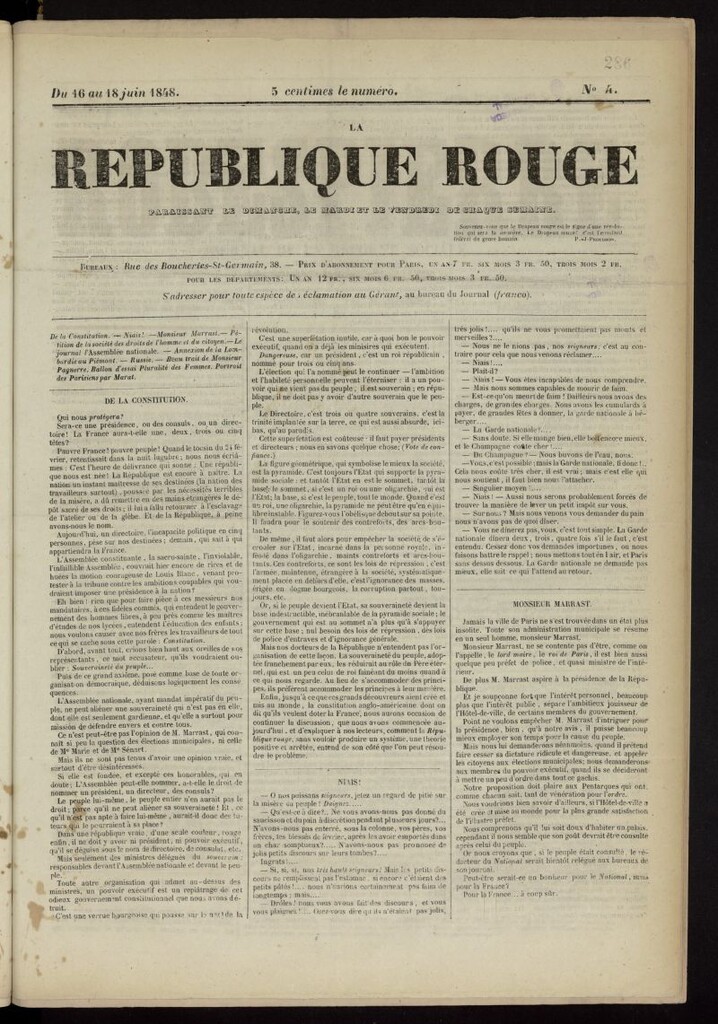 Miniatura de La République rouge del 16 al 18 de junio de 1848, nº 4