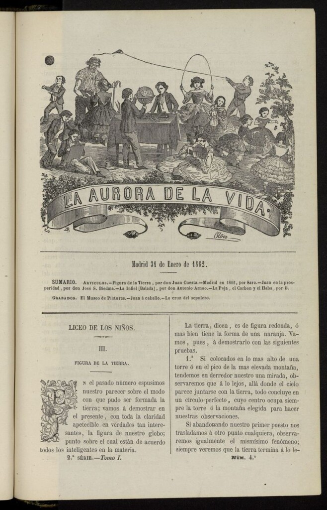 Miniatura de La Aurora de la Vida: único periódico ilustrado dedicado a niños de ambos sexos del 31 de enero de 1862, nº 4