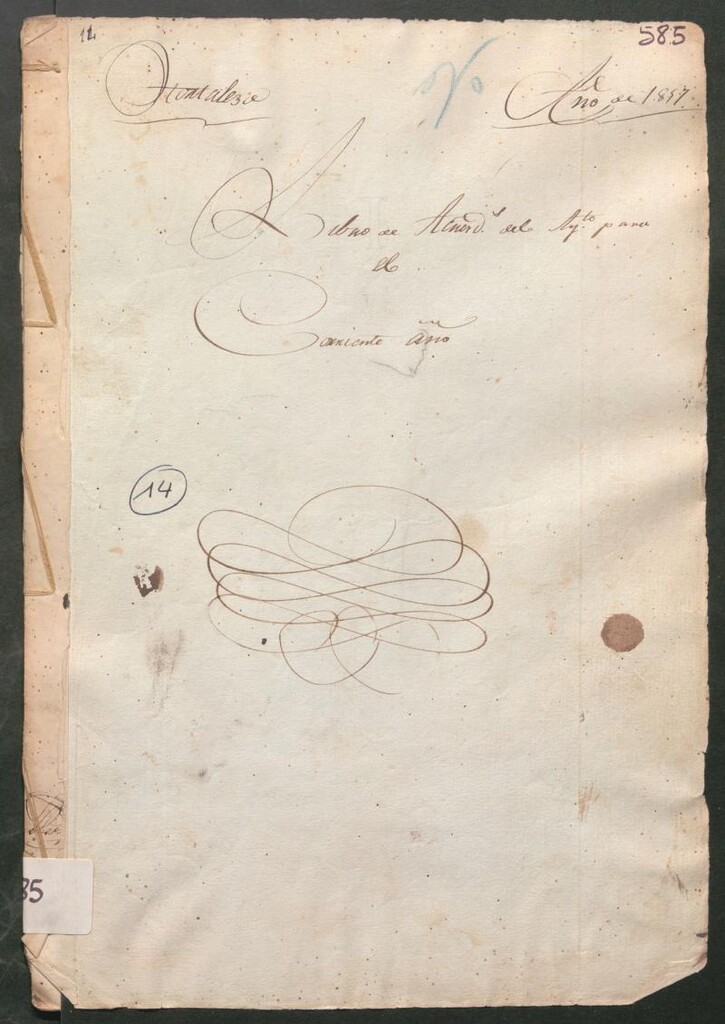 Miniatura de Actas y acuerdos del ayuntamiento de Hortaleza de 1857. Libro 585.