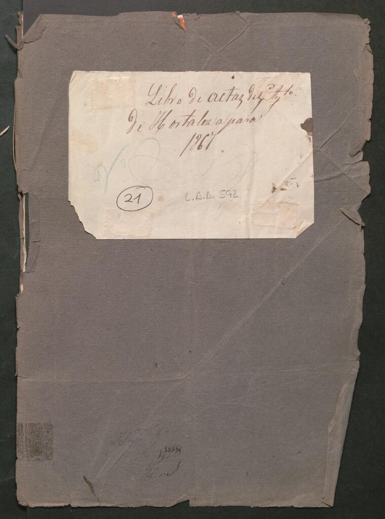 Miniatura de Actas y acuerdos del ayuntamiento de Hortaleza de 1867. Libro 592.
