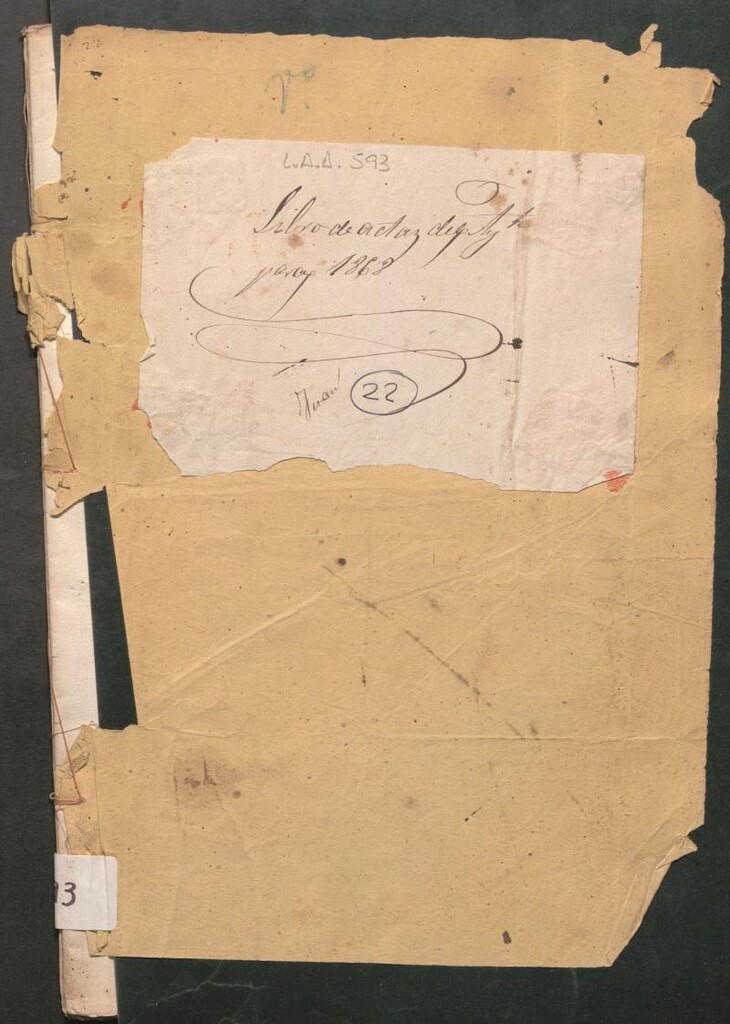 Miniatura de Actas y acuerdos del ayuntamiento de Hortaleza de 1868. Libro 593.