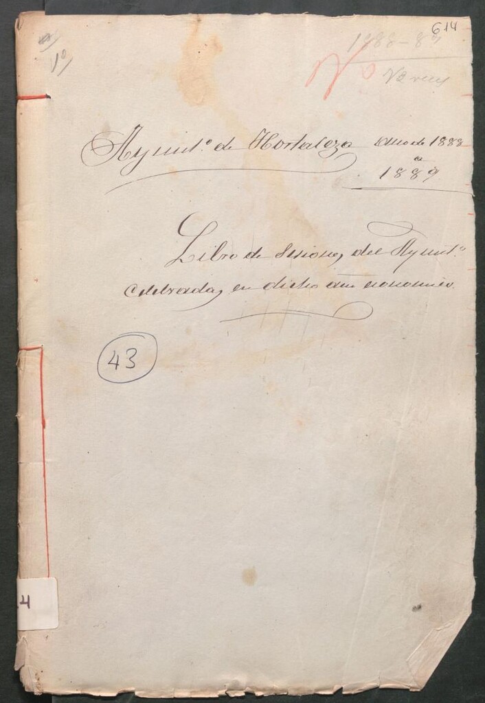 Miniatura de Actas y acuerdos del ayuntamiento de Hortaleza de 1887-1888. Libro 614.