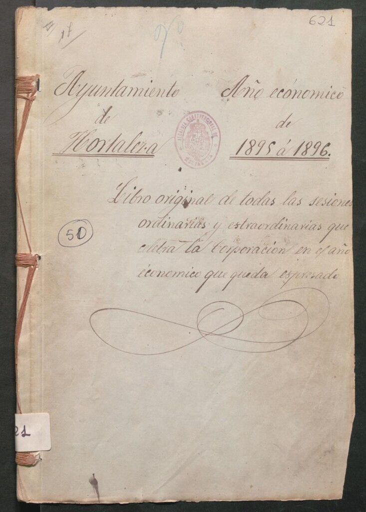 Miniatura de Actas y acuerdos del ayuntamiento de Hortaleza de 1896. Libro 621.