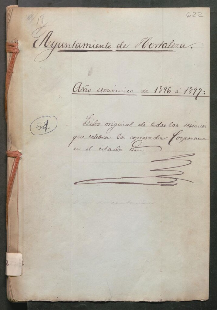 Miniatura de Actas y acuerdos del ayuntamiento de Hortaleza de 1897. Libro 622.