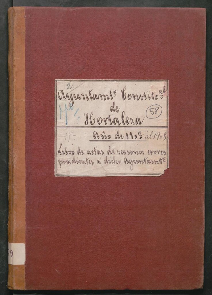 Miniatura de Actas y acuerdos del ayuntamiento de Hortaleza de 1903-1905. Libro 629.