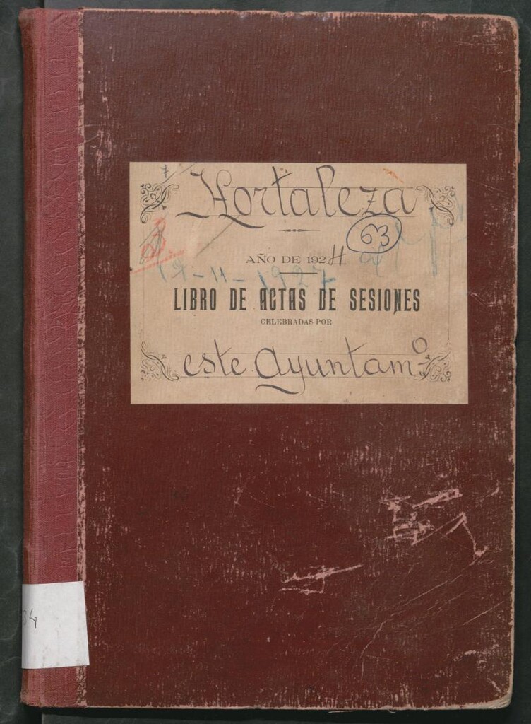 Miniatura de Actas y acuerdos del ayuntamiento de Hortaleza de 1924-1927. Libro 634.