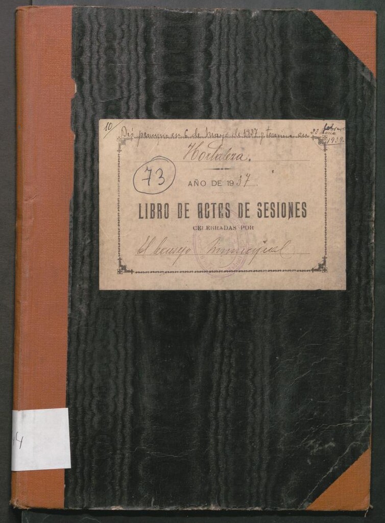 Miniatura de Actas y acuerdos del ayuntamiento de Hortaleza de 1937-1938. Libro 644.
