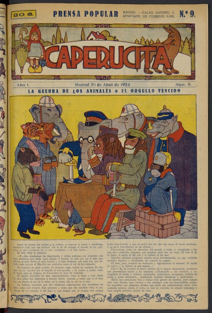 Miniatura de Caperucita (Madrid. 1924) del 20 de abril de 1924