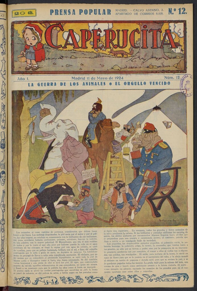 Miniatura de Caperucita (Madrid. 1924) del 11 de mayo de 1924