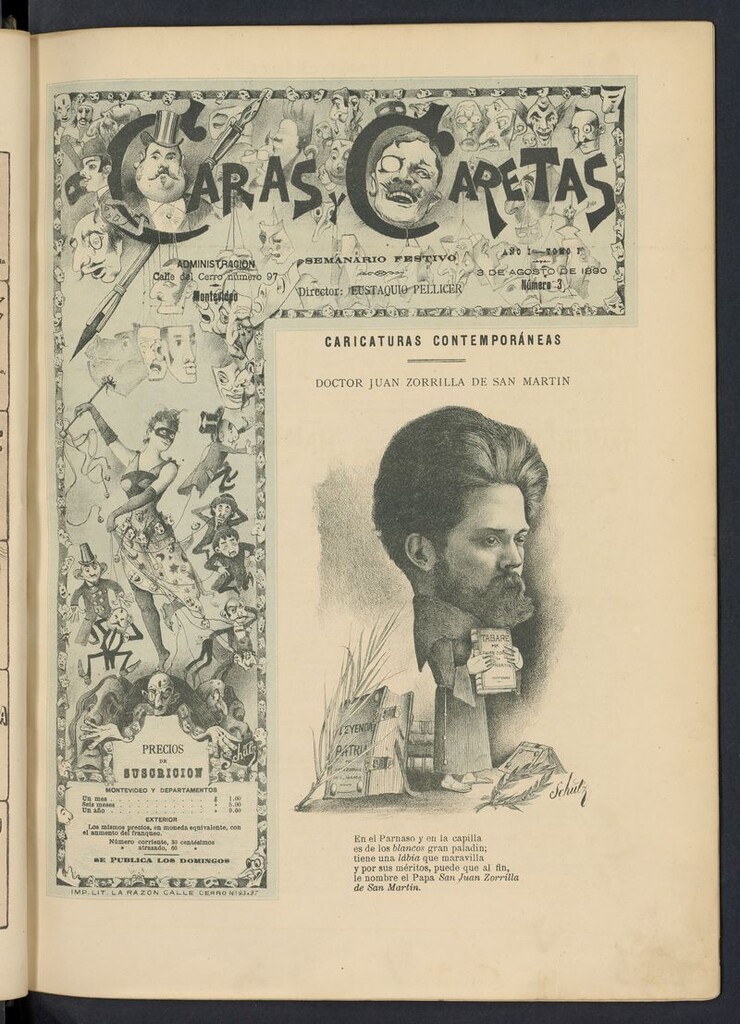 Miniatura de Caras y Caretas: semanario festivo del 3 de agosto de 1890