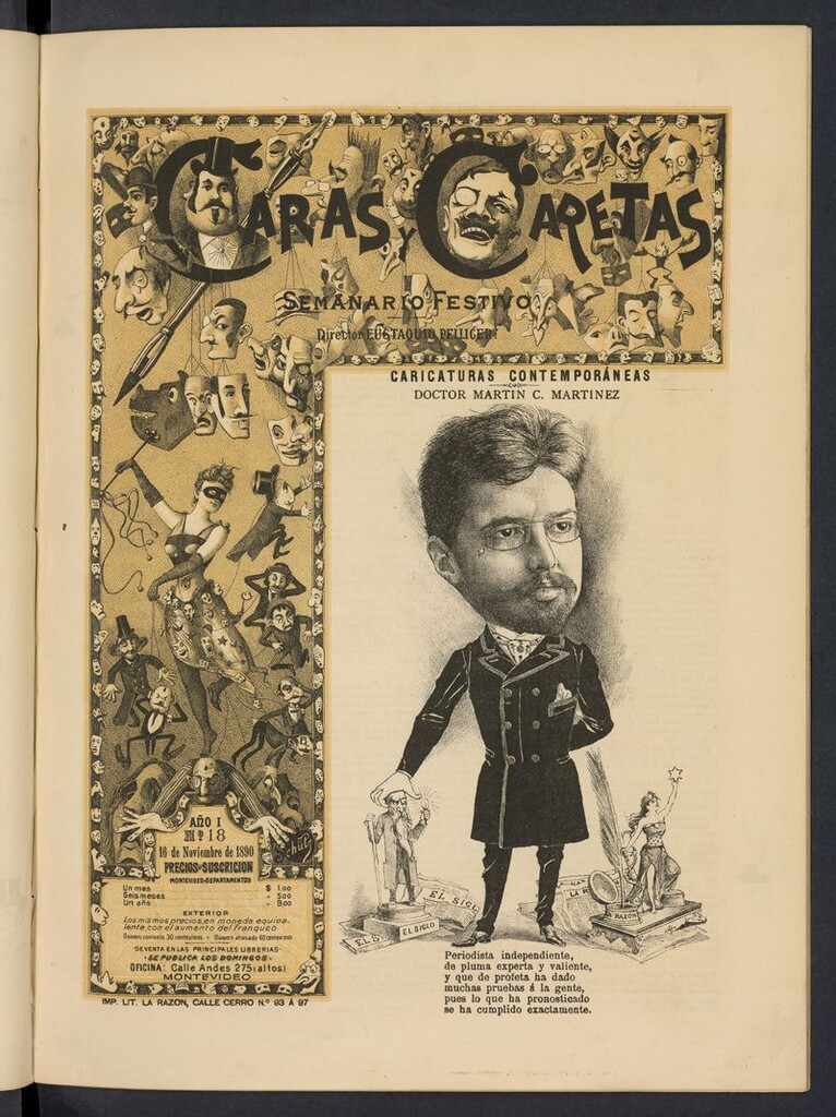Miniatura de Caras y Caretas: semanario festivo del 16 de noviembre de 1890