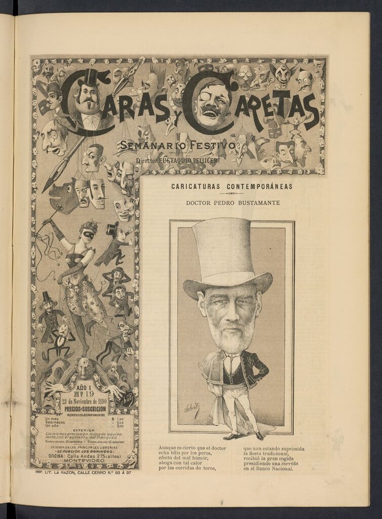 Miniatura de Caras y Caretas: semanario festivo del 23 de noviembre de 1890
