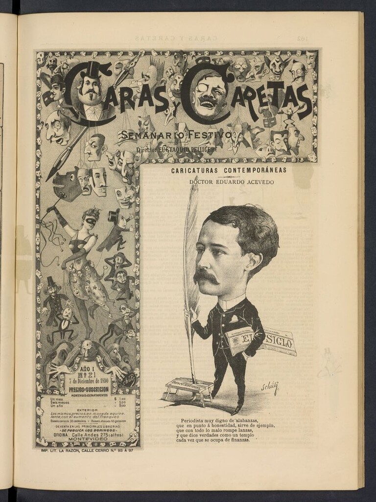Miniatura de Caras y Caretas: semanario festivo del 7 de diciembre de 1890