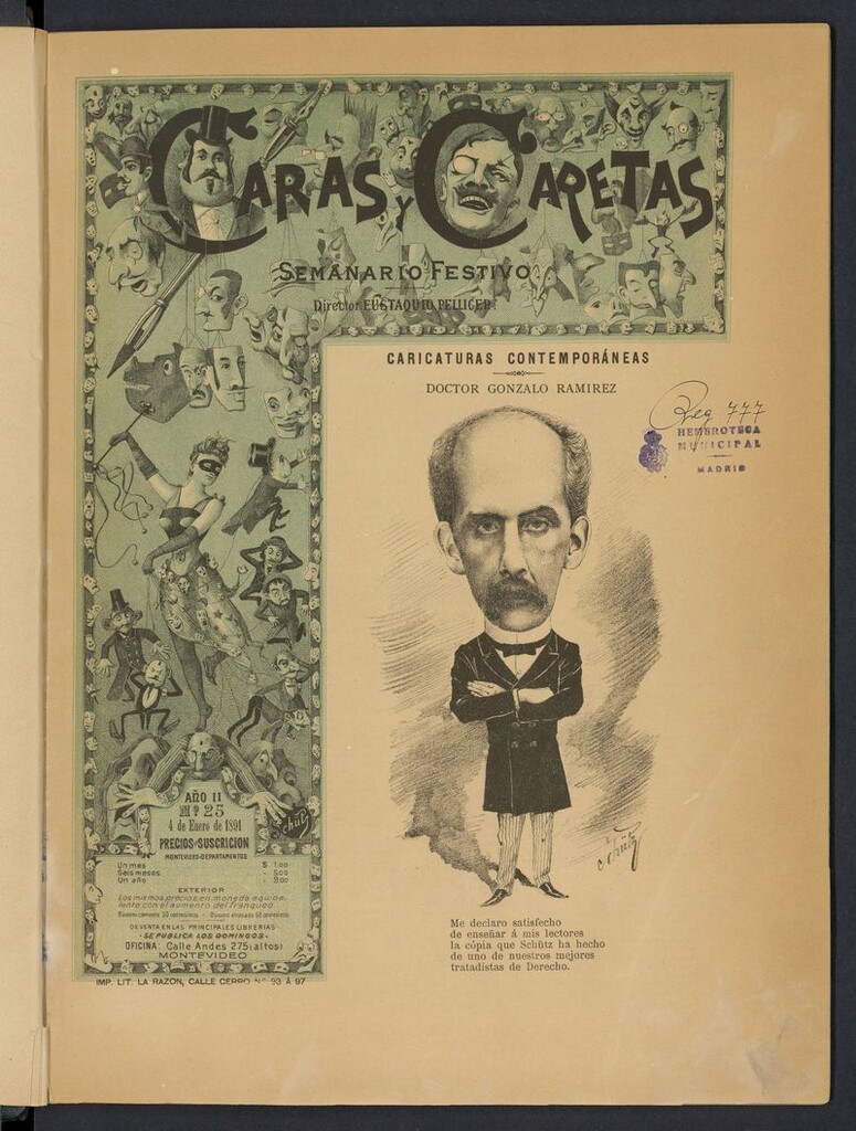 Miniatura de Caras y Caretas: semanario festivo del 4 de enero de 1891