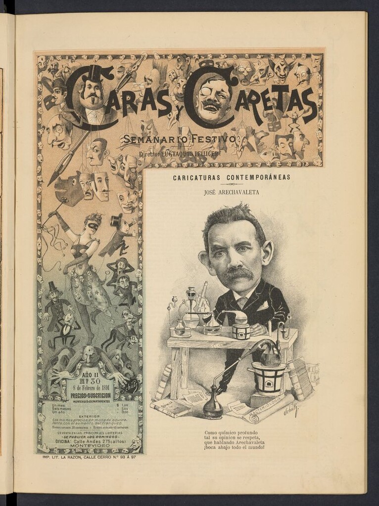 Miniatura de Caras y Caretas: semanario festivo del 8 de febrero de 1891