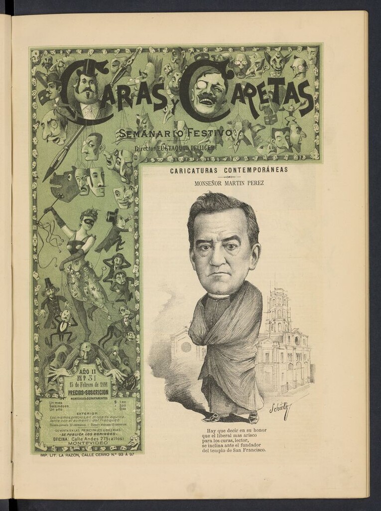 Miniatura de Caras y Caretas: semanario festivo del 15 de febrero de 1891
