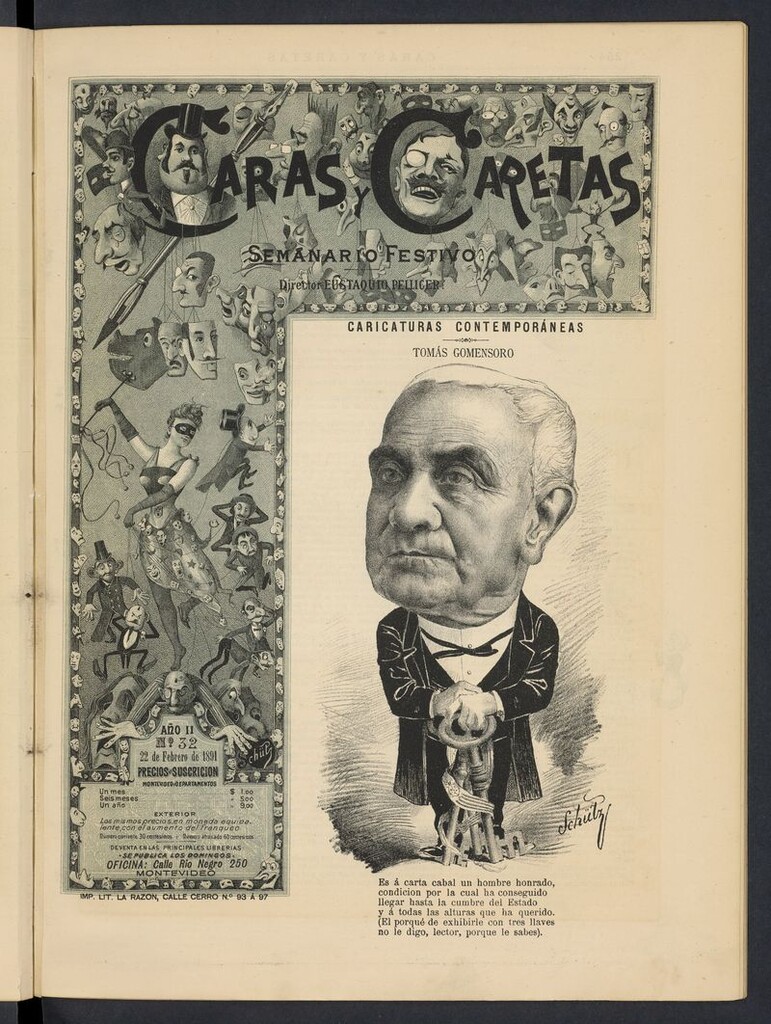 Miniatura de Caras y Caretas: semanario festivo del 22 de febrero de 1891
