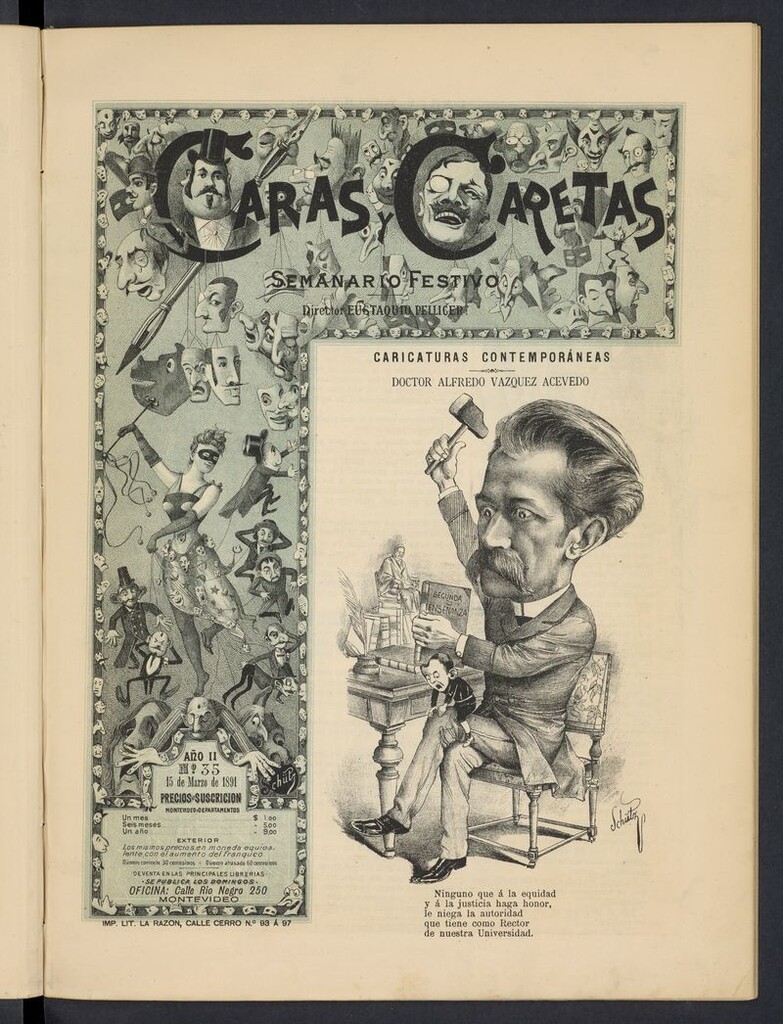 Miniatura de Caras y Caretas: semanario festivo del 15 de marzo de 1891