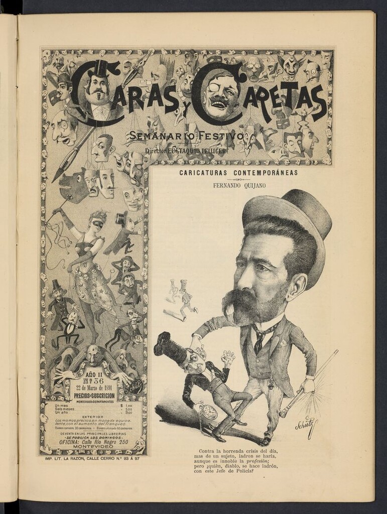 Miniatura de Caras y Caretas: semanario festivo del 22 de marzo de 1891