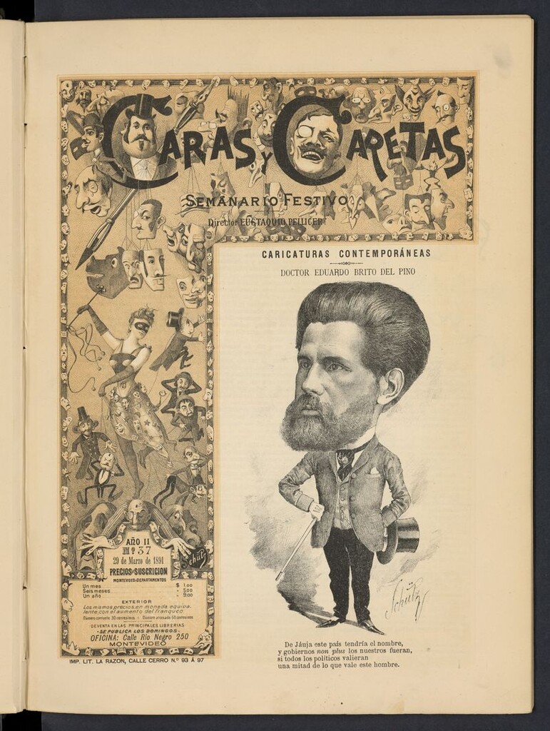 Miniatura de Caras y Caretas: semanario festivo del 29 de marzo de 1891