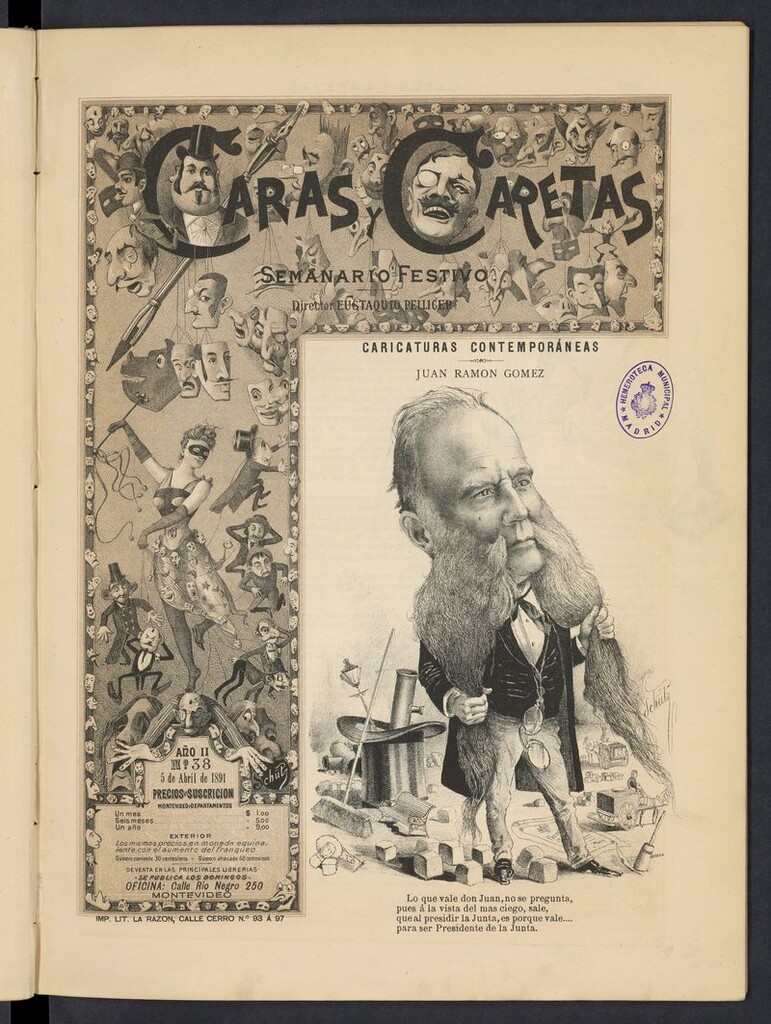 Miniatura de Caras y Caretas: semanario festivo del 5 de abril de 1891