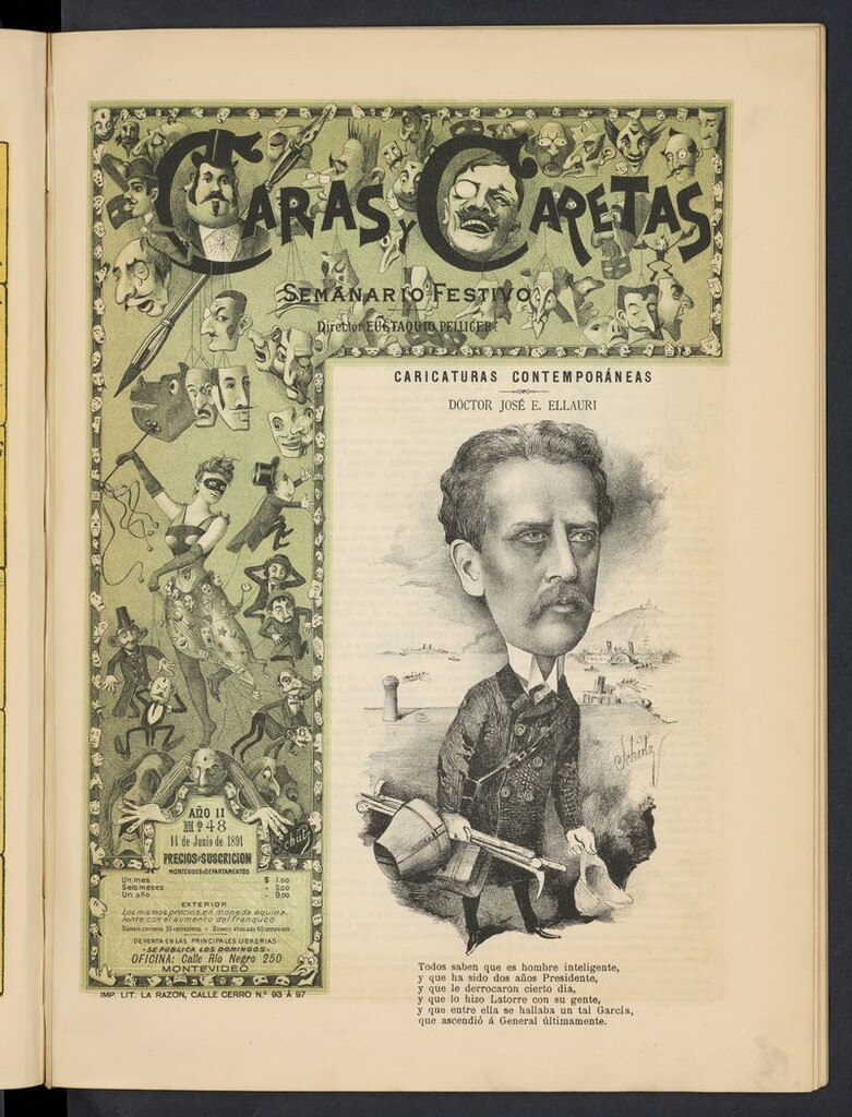 Miniatura de Caras y Caretas: semanario festivo del 14 de junio de 1891