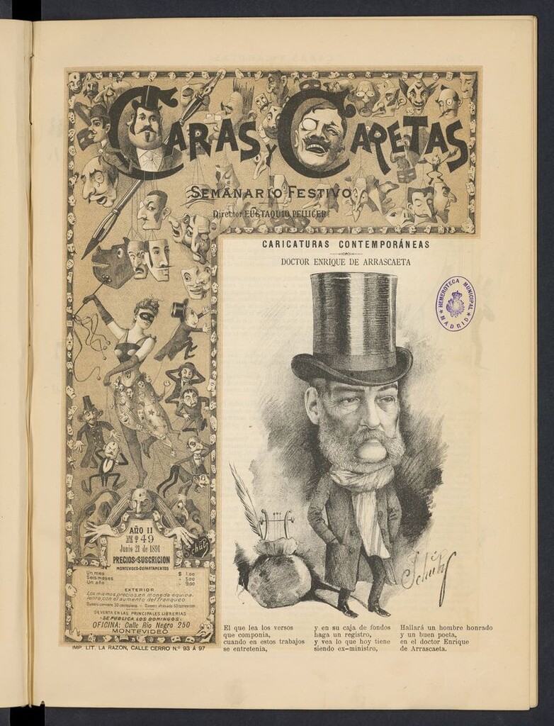 Miniatura de Caras y Caretas: semanario festivo del 21 de junio de 1891