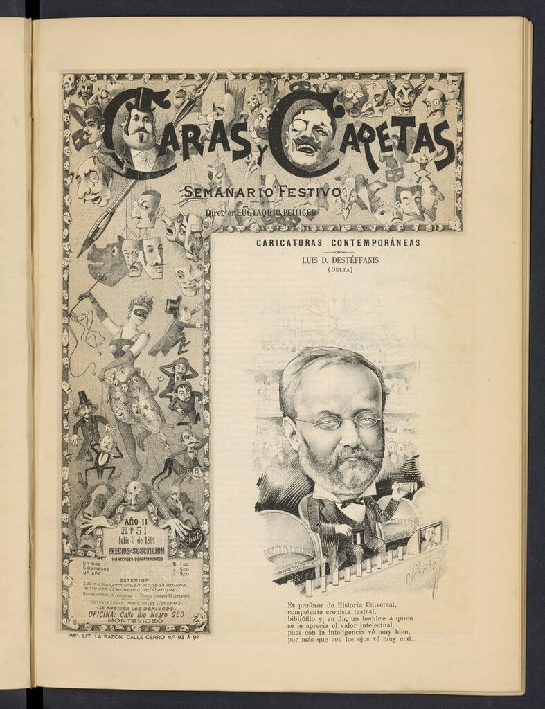 Miniatura de Caras y Caretas: semanario festivo del 5 de julio de 1891