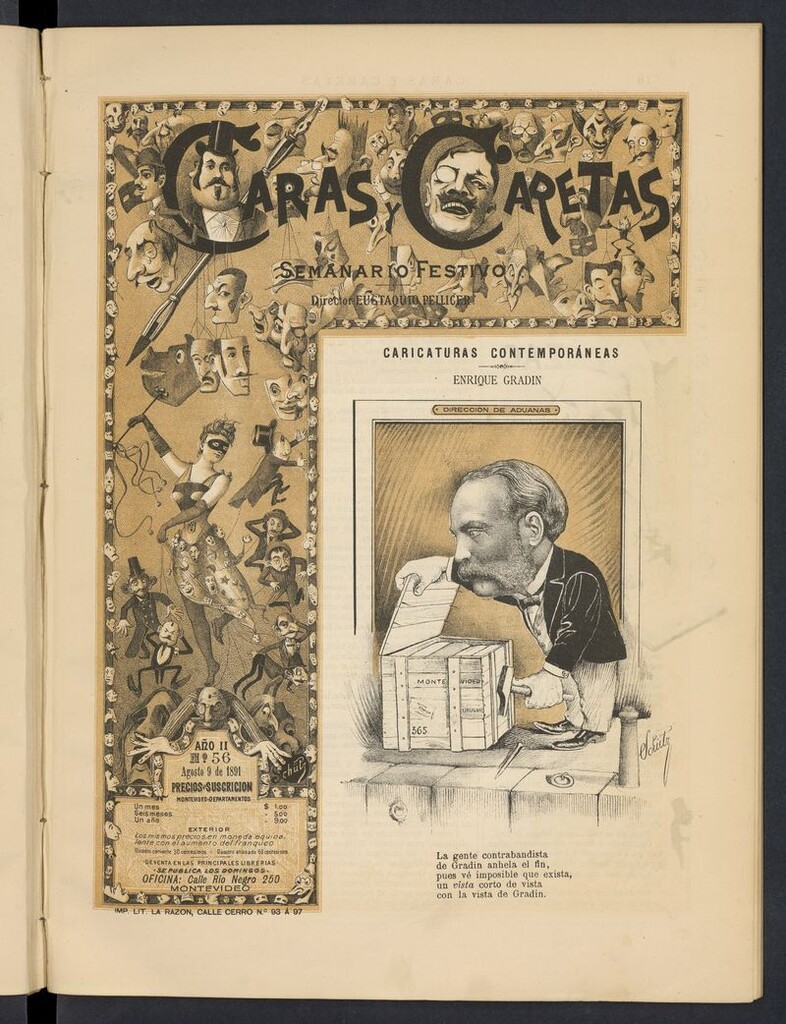 Miniatura de Caras y Caretas: semanario festivo del 9 de agosto de 1891