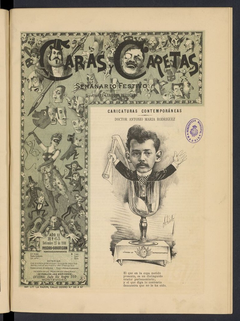 Miniatura de Caras y Caretas: semanario festivo del 27 de septiembre de 1891
