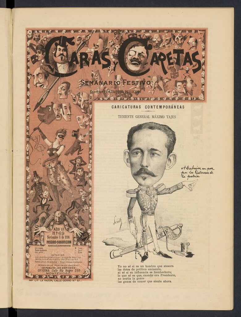 Miniatura de Caras y Caretas: semanario festivo del 8 de noviembre de 1891