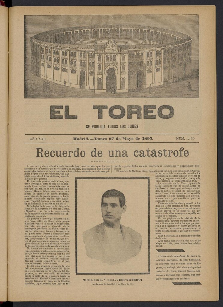 Miniatura de El Toreo: suplemento a "La Correspondencia Teatral" del 27 de mayo de 1895, nº 1130