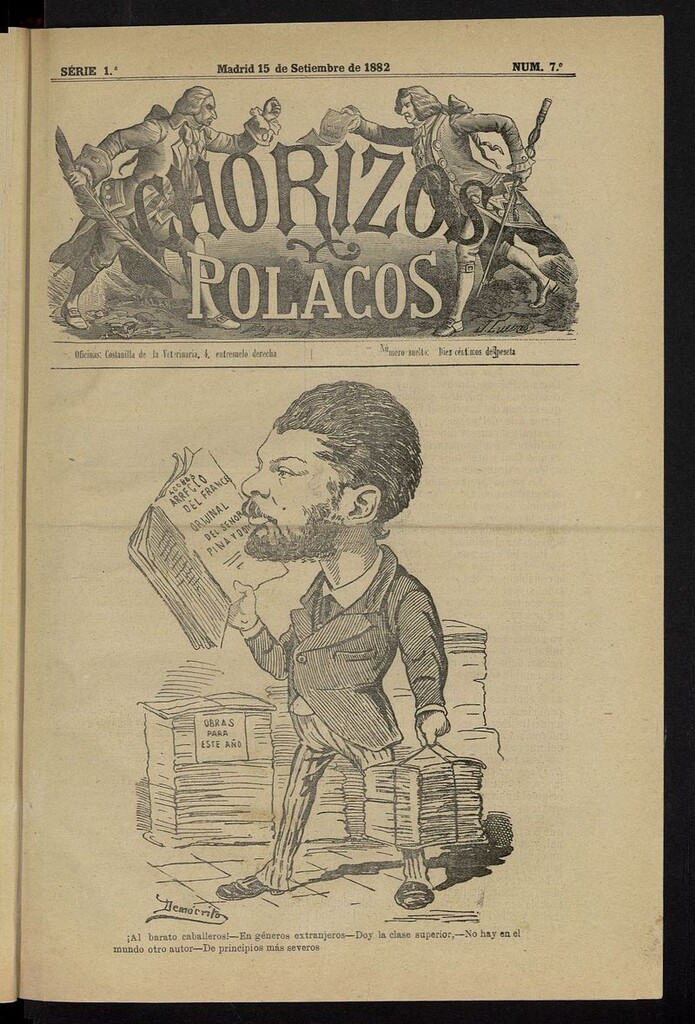 Miniatura de Chorizos y Polacos: revista festiva-teatral del 15 de septiembre de 1882