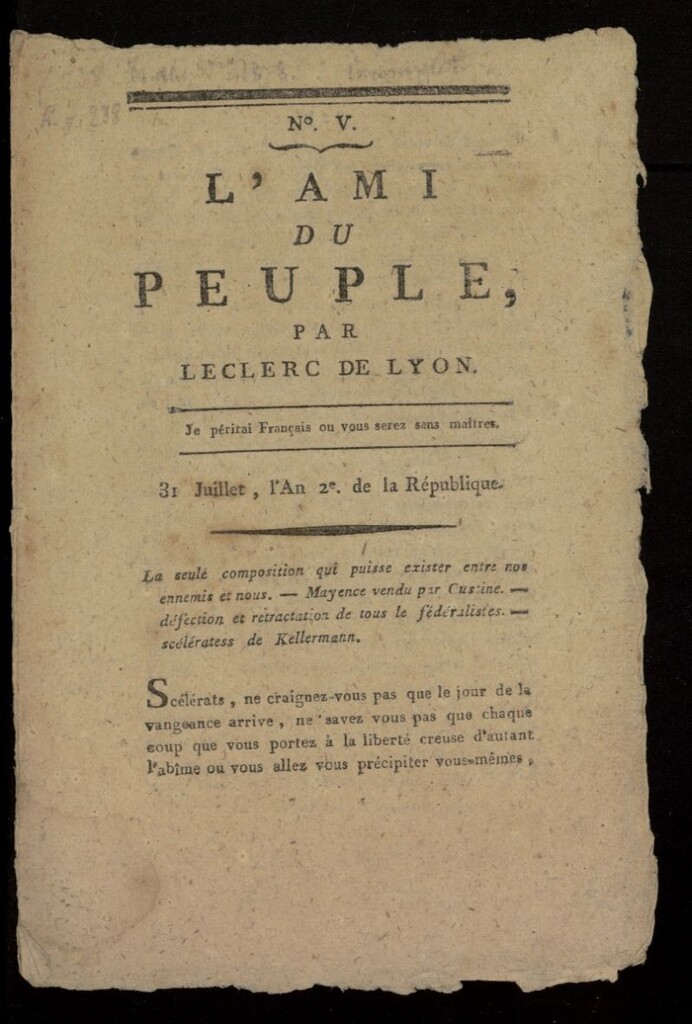 Miniatura de L´Ami du Peuple Par Leclerc de Lyon