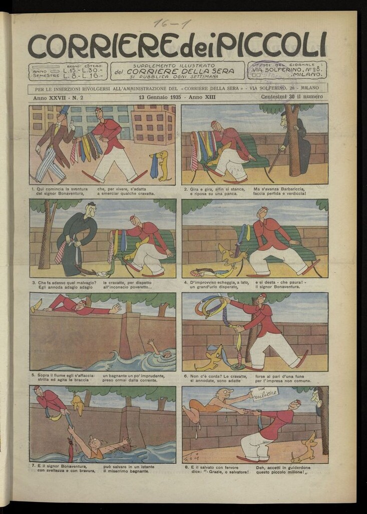Miniatura de Corriere dei Piccoli del 13 de enero de 1935