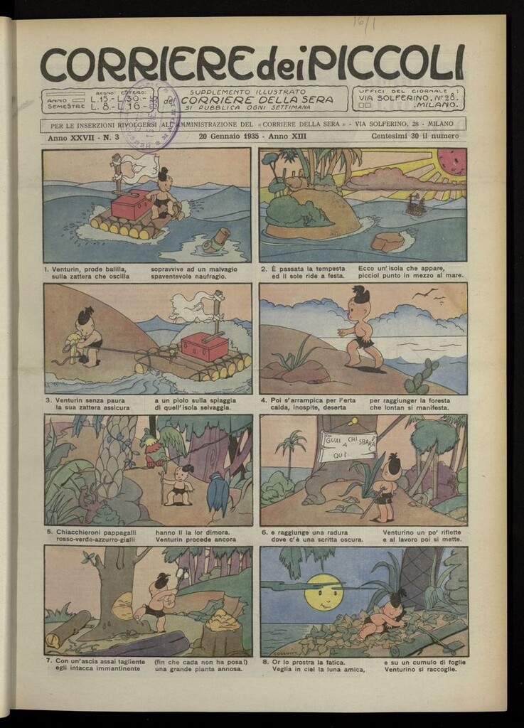 Miniatura de Corriere dei Piccoli del 20 de enero de 1935