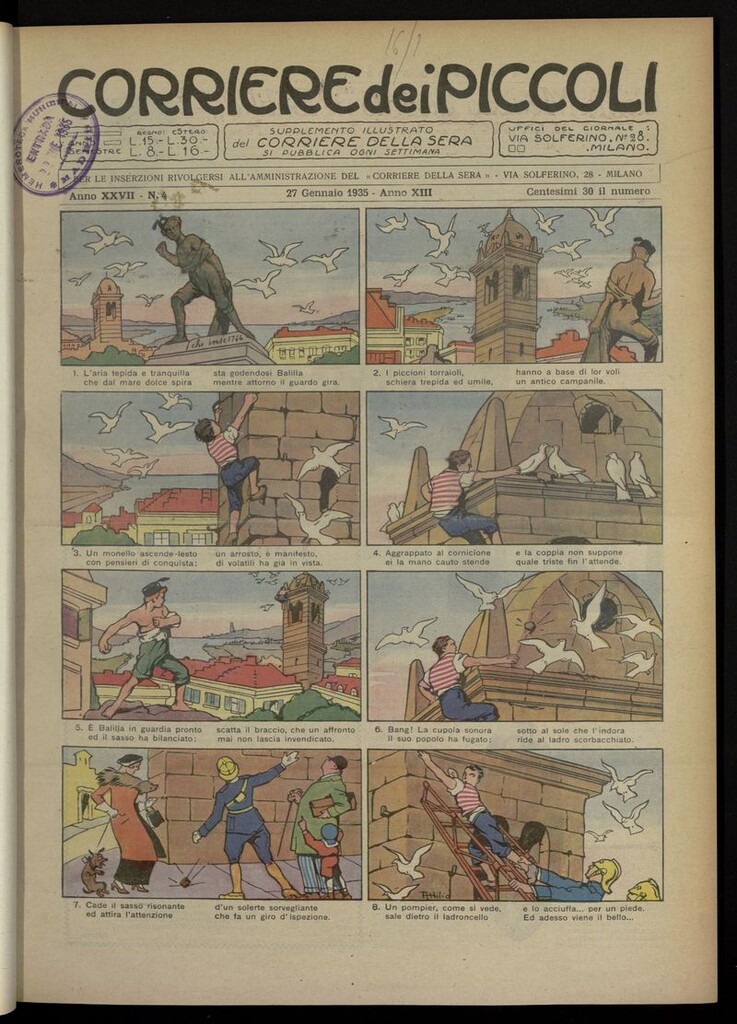 Miniatura de Corriere dei Piccoli del 27 de enero de 1935