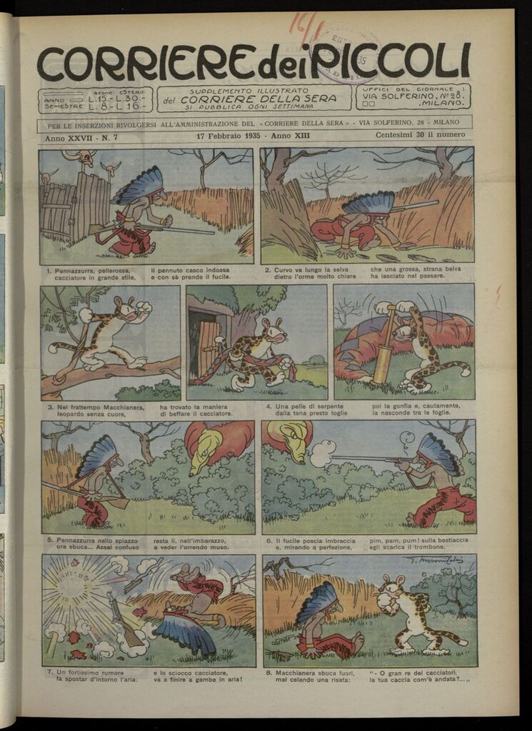 Miniatura de Corriere dei Piccoli del 17 de febrero de 1935