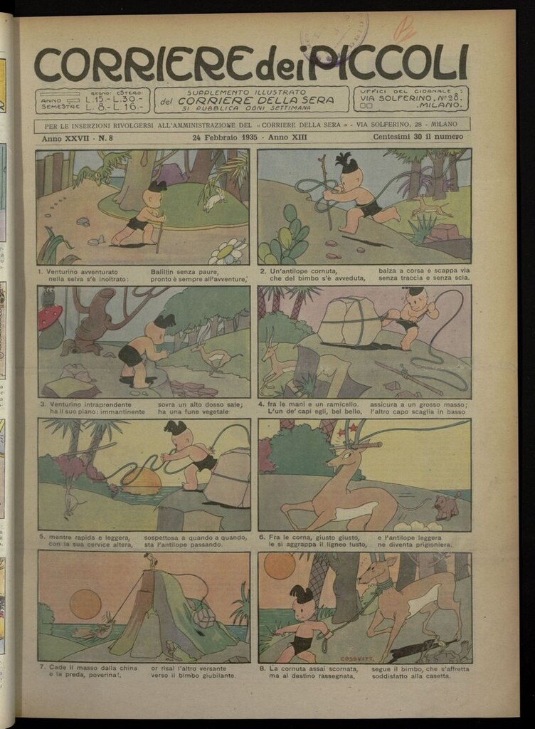 Miniatura de Corriere dei Piccoli del 24 de febrero de 1935