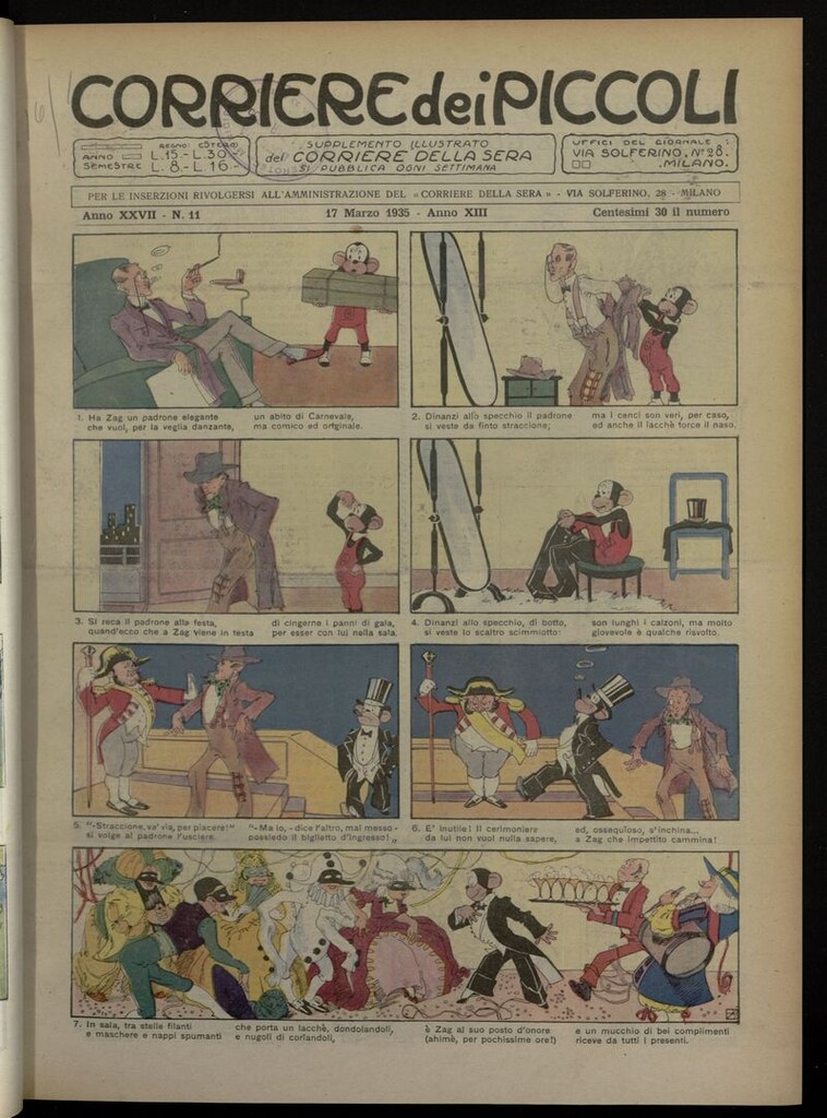 Miniatura de Corriere dei Piccoli del 17 de marzo de 1935