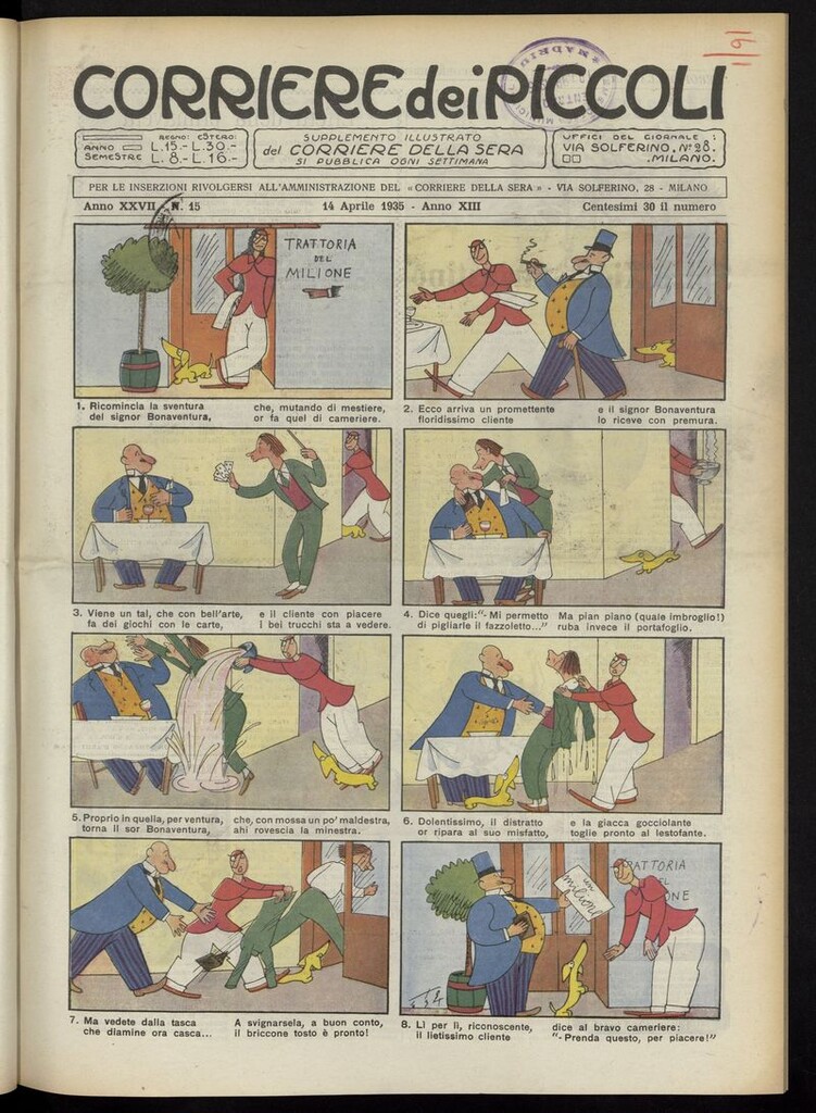 Miniatura de Corriere dei Piccoli del 14 de abril de 1935