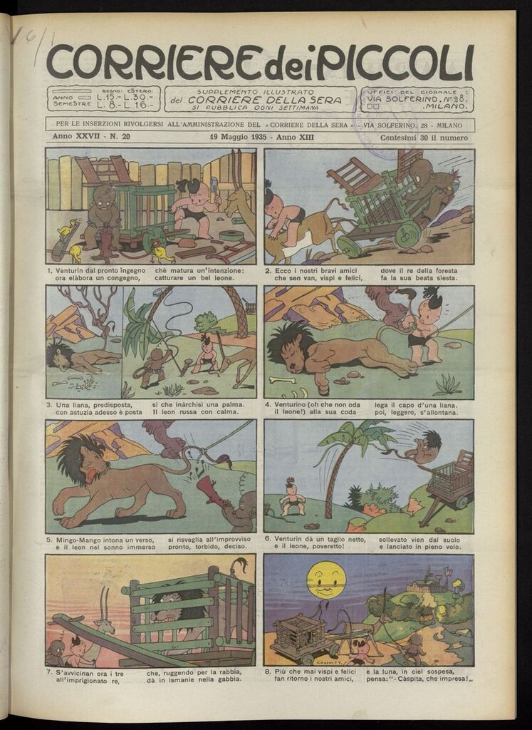Miniatura de Corriere dei Piccoli del 19 de mayo de 1935
