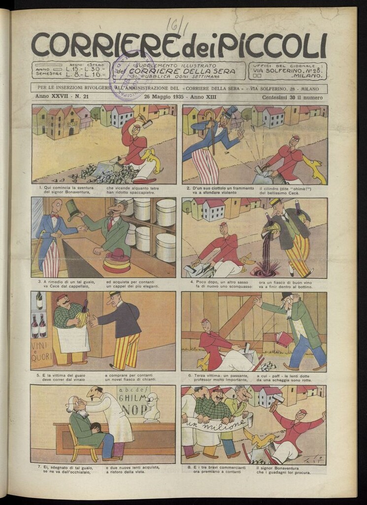 Miniatura de Corriere dei Piccoli del 26 de mayo de 1935