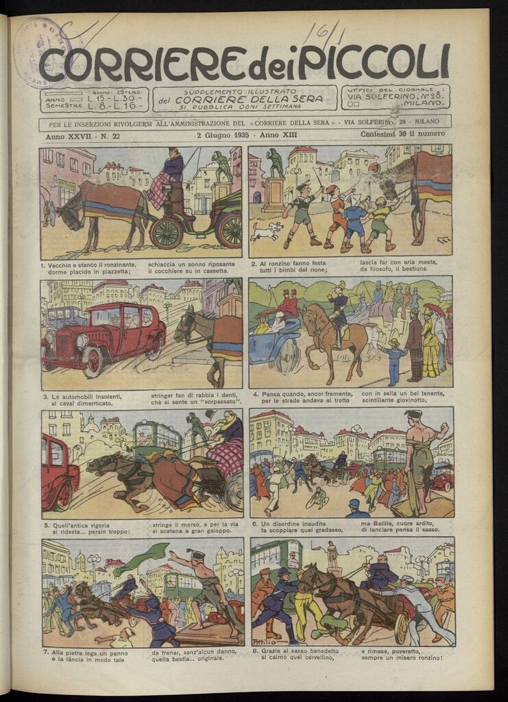 Miniatura de Corriere dei Piccoli del 2 de junio de 1935